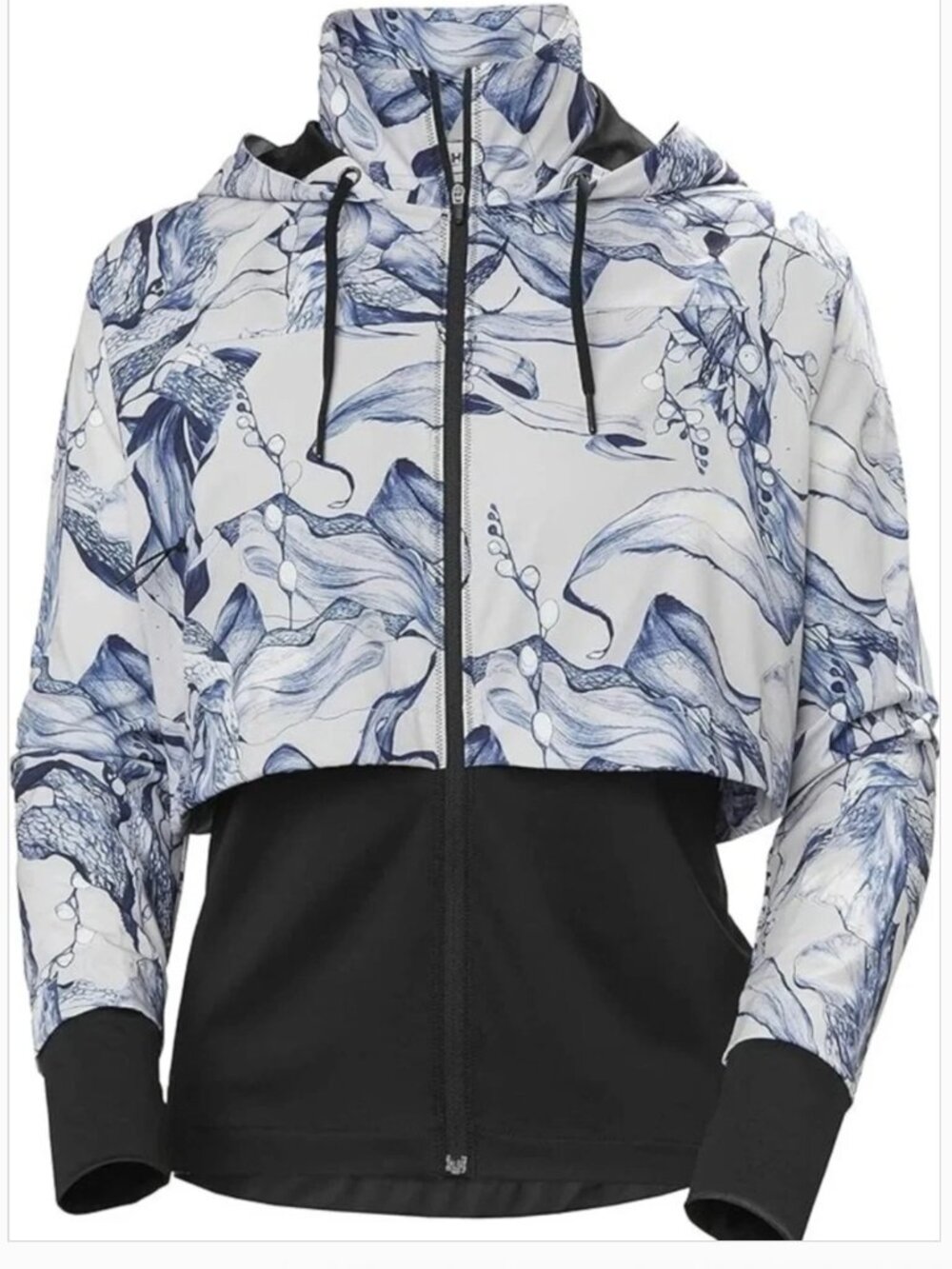 Helly Hansen Womens Jacket Medium Hybrid Running Grey Fog Esra Blue White